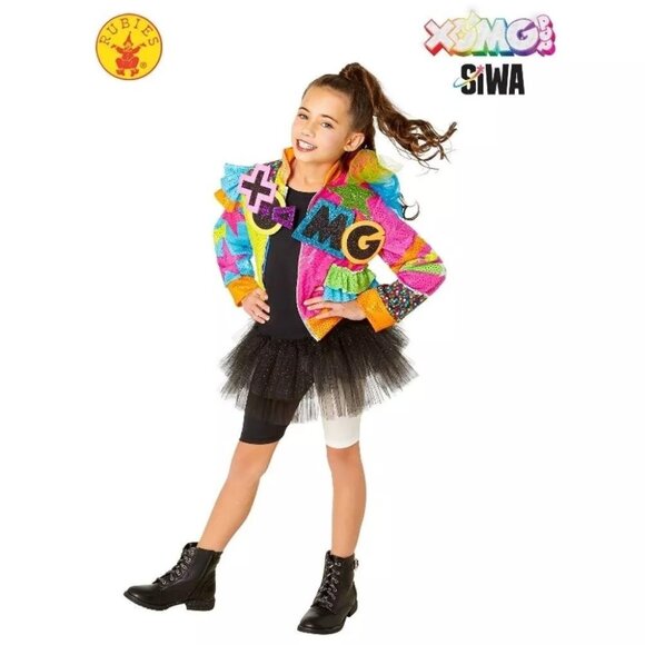 XOMG Jojo Siwa Pop Girls Costume Outfit With Tutu Flare & Colorful Accents NWT - Picture 1 of 5